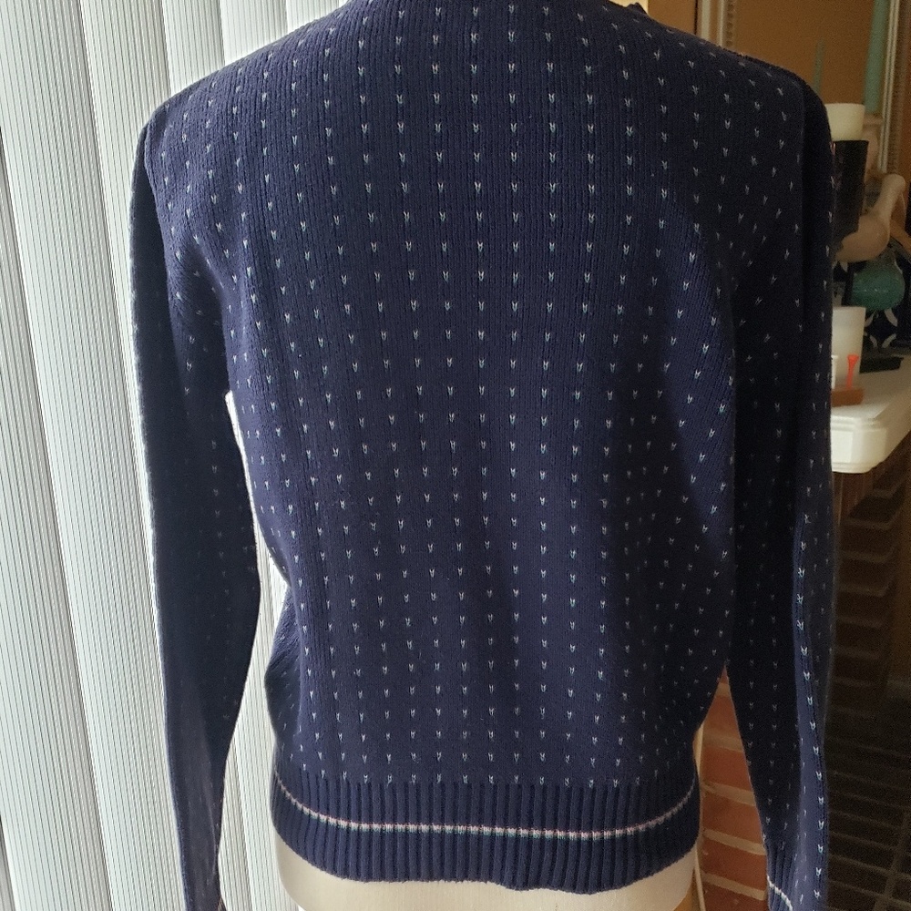 Woolrich Women navy printed sweater - Picture 7 of 7